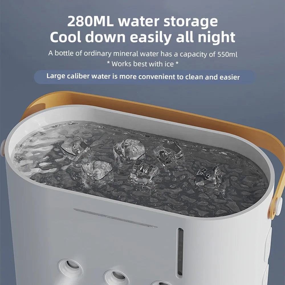 BreezeTower Duo – Dual Mist & Wind Desk Fan