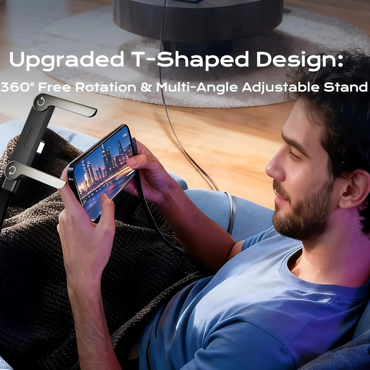 Fast Charging Cable with Foldable Stand