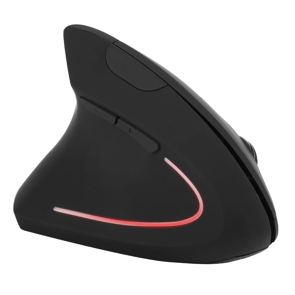 Left Handed 2.4GHz Wireless Vertical Mouse – Ergonomic Optical USB for PC & Laptop