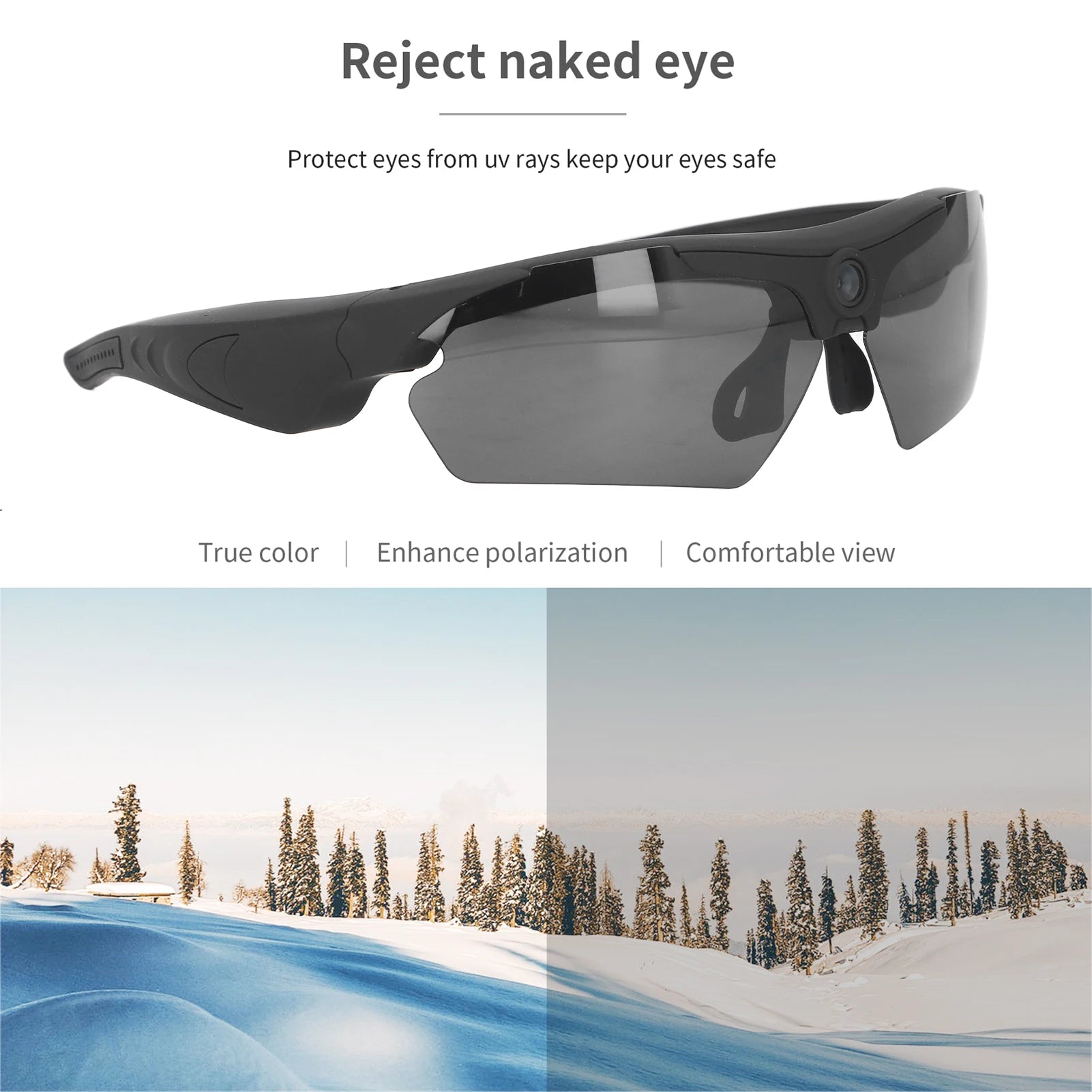 Smart Polarized Sunglasses with Camera