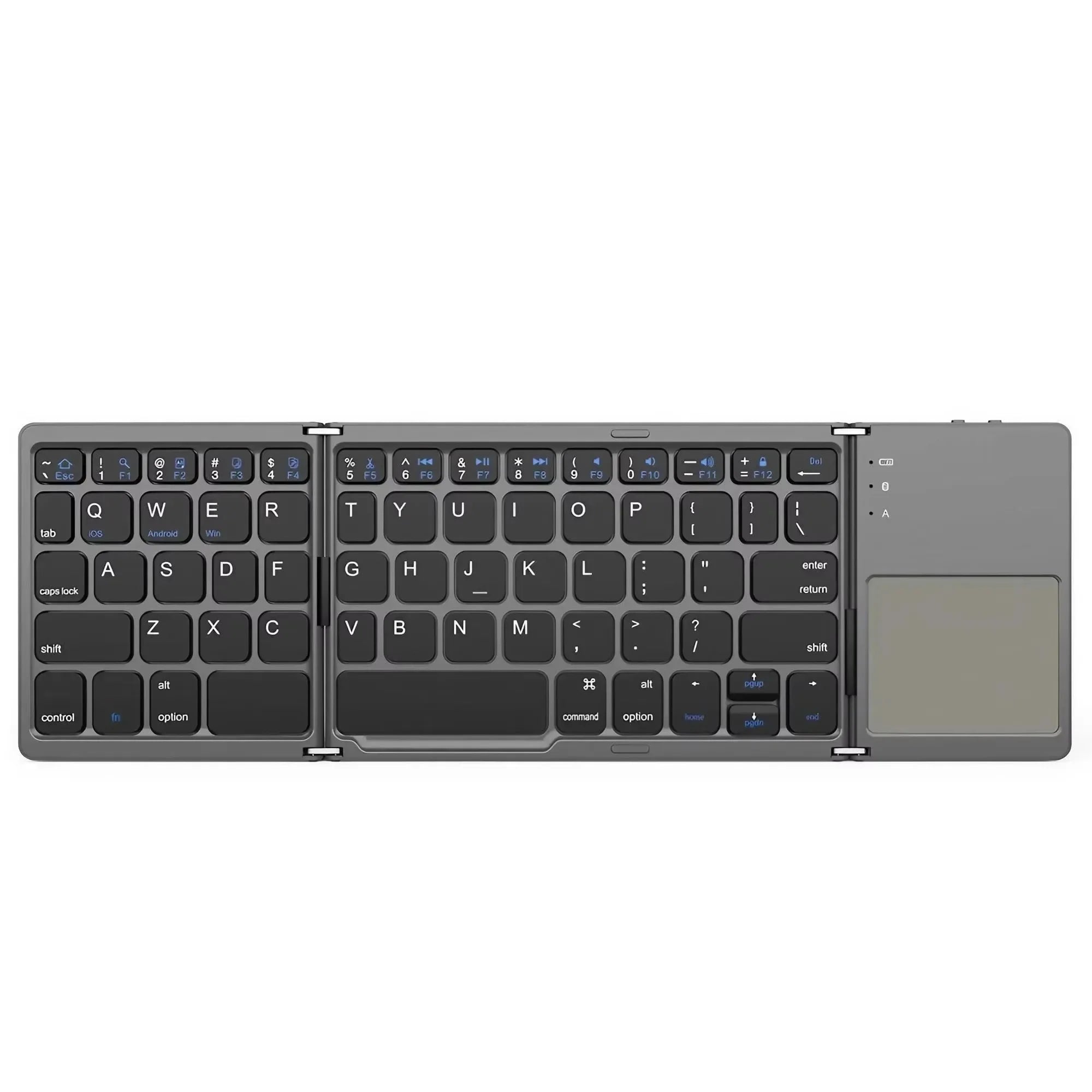Tri-Fold Bluetooth Keyboard with Touchpad