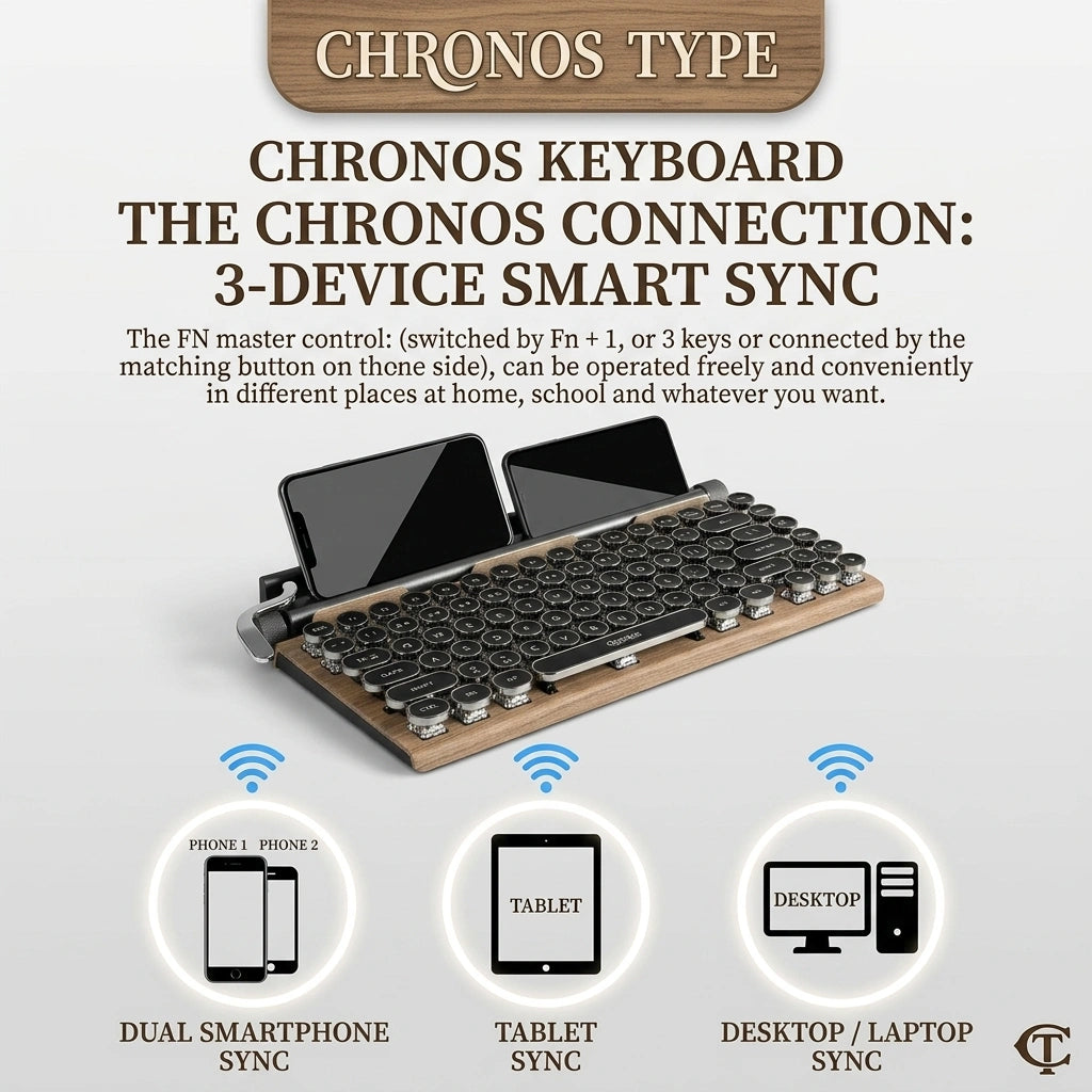 TypeNova — Retro Wireless Keyboard for Focused Work