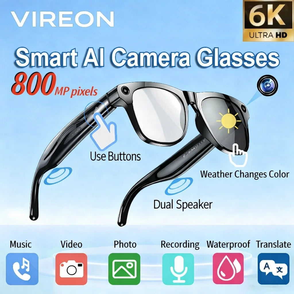 VIREON - AI Smart Glasses with Camera