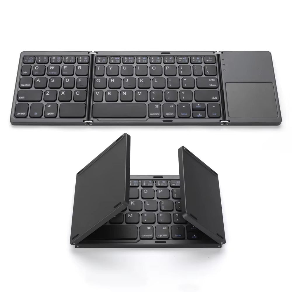 Tri-Fold Bluetooth Keyboard with Touchpad