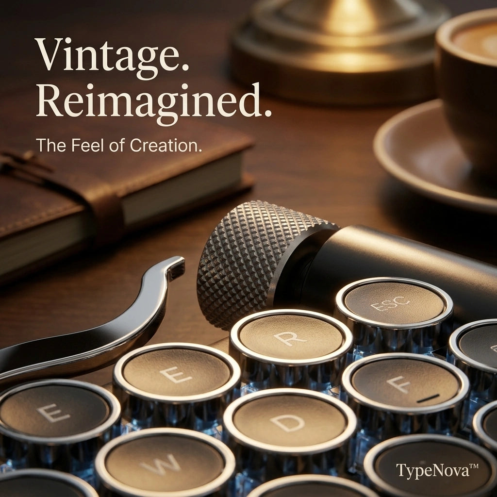 TypeNova — Retro Wireless Keyboard for Focused Work