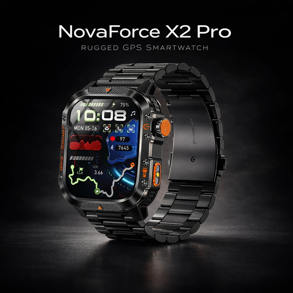 Outdoor Smartwatch with GPS Tracking, Health Monitoring & 30-Day