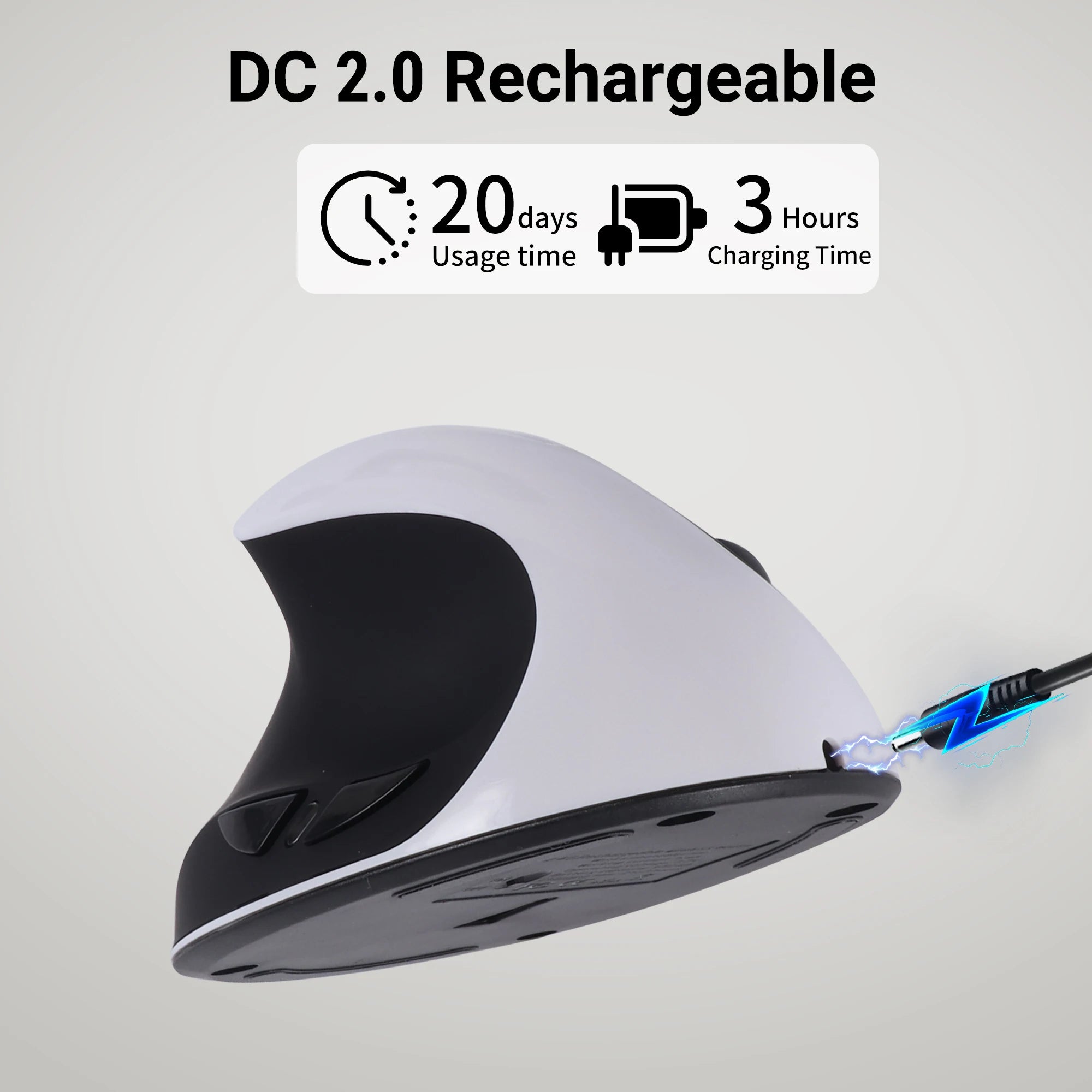 Left Hand Ergonomic Vertical Mouse for Left-Handed Users