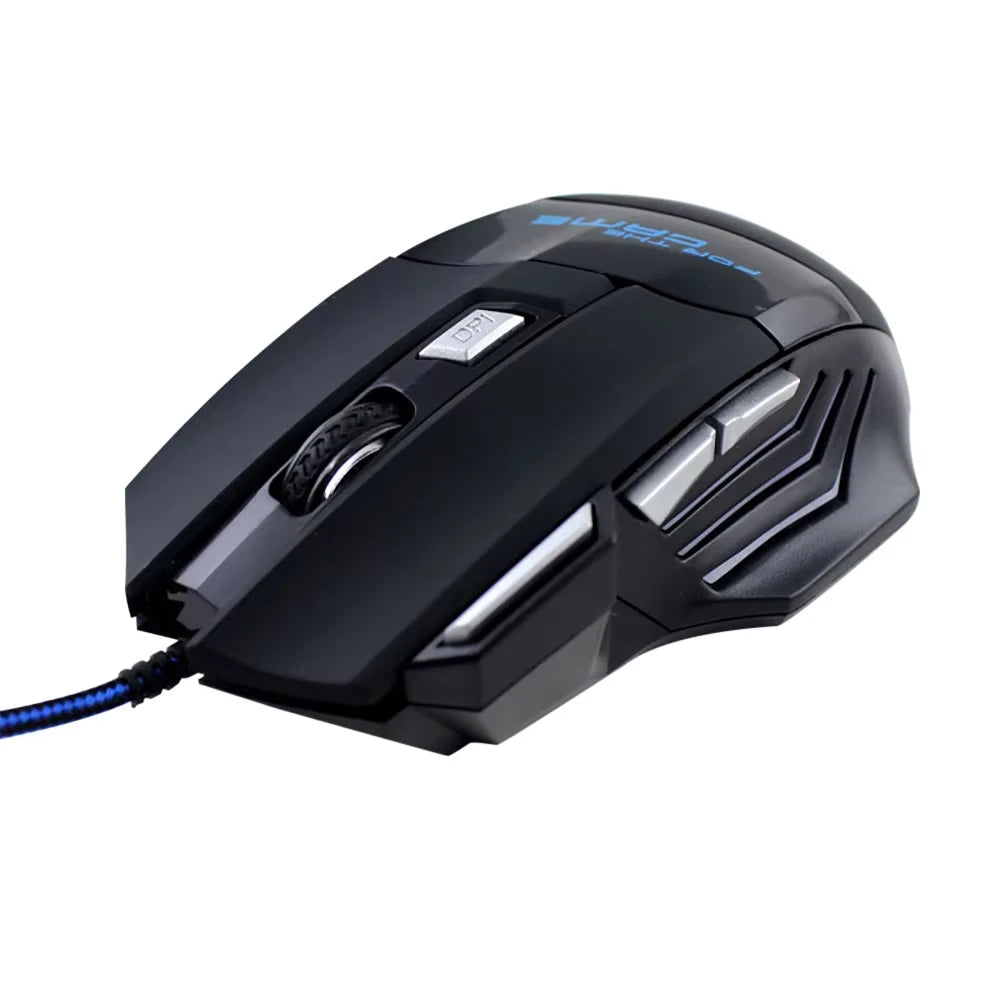 Wired Gaming Mouse 5500 DPI – RGB 7-Color Backlight Optical Mouse for PC