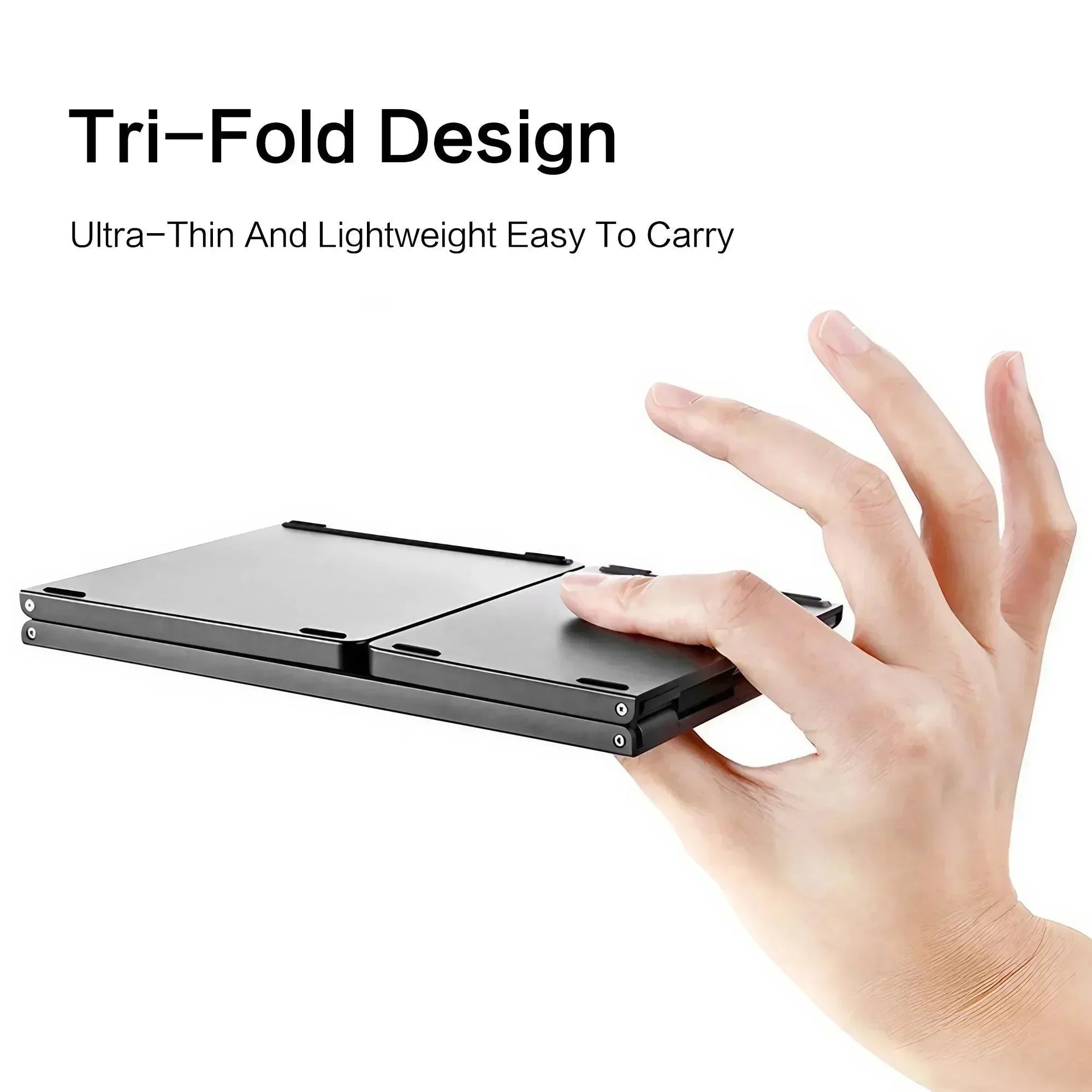 Tri-Fold Bluetooth Keyboard with Touchpad