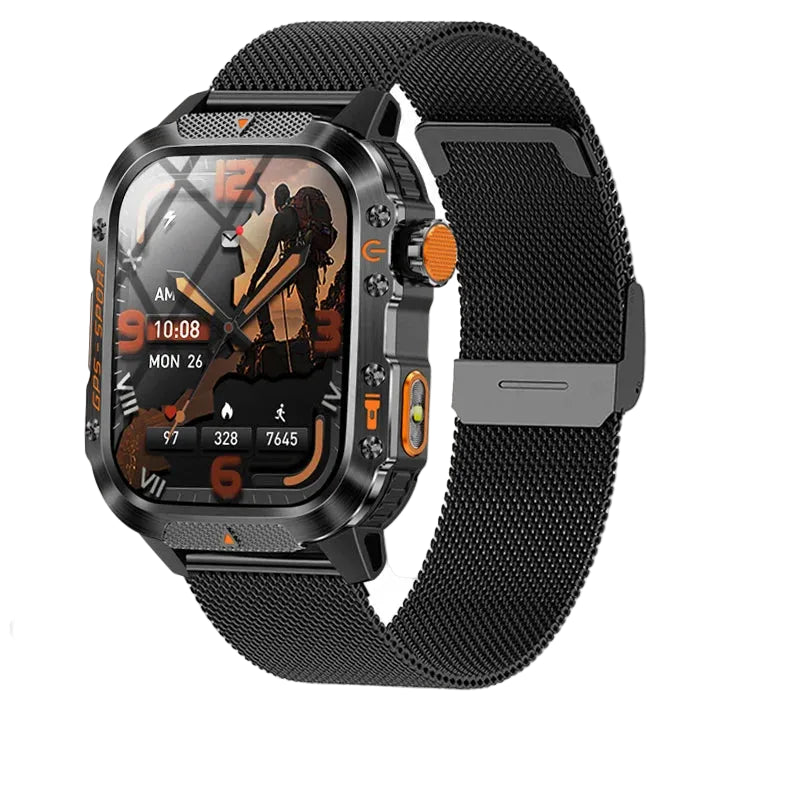 Outdoor Smartwatch with GPS Tracking, Health Monitoring & 30-Day
