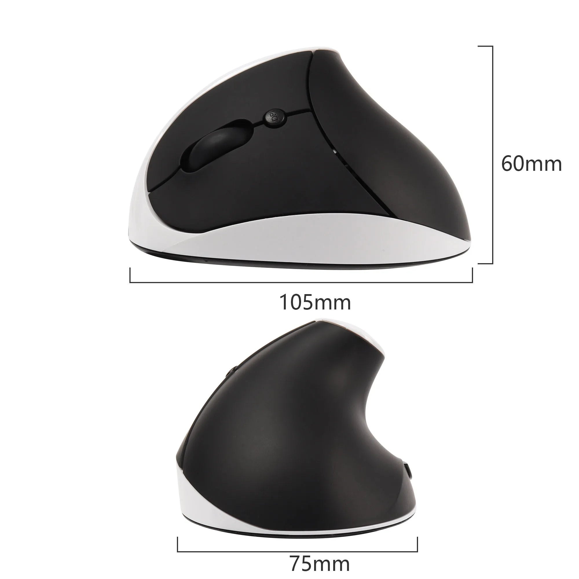 Left Hand Ergonomic Vertical Mouse with Side Buttons