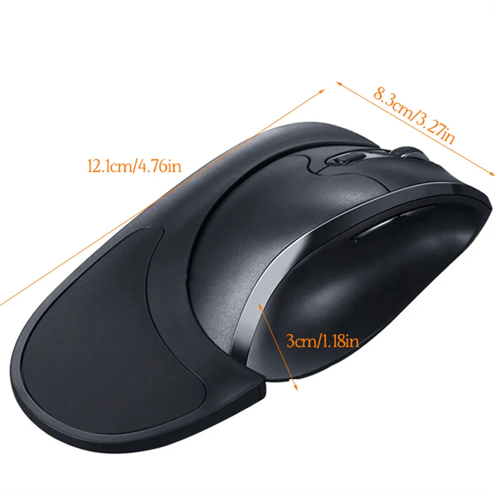 Wireless Left Handed Mouse – Ergonomic Design with Fast Scrolling USB Receiver