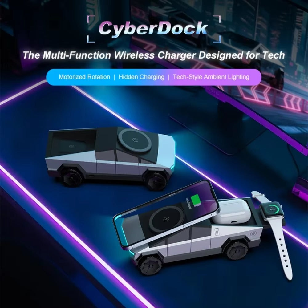 CyberDock 3-in-1 Wireless Charging Station - Smart Mouse Co